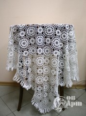 Скатерть плетеное кружево ручной работы